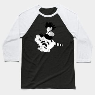 Yaiba riding on kagetora black and white halftonr version Baseball T-Shirt